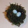 Dollhouse Miniature Bird Nest With Eggs
